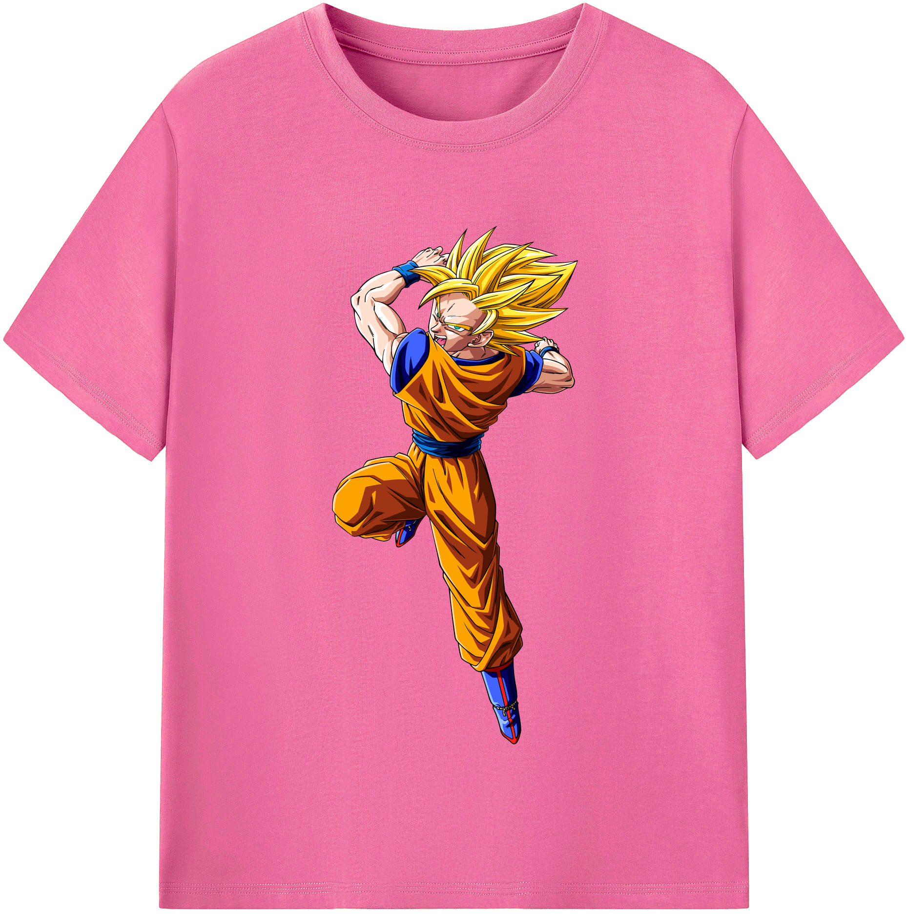 （画像用） ドラゴンボール 孫悟空（そん ごくう）Son Goku カカロット DRAGON BALL Kakarotto レディースカジュアルプリントTシャツ（綿100％）